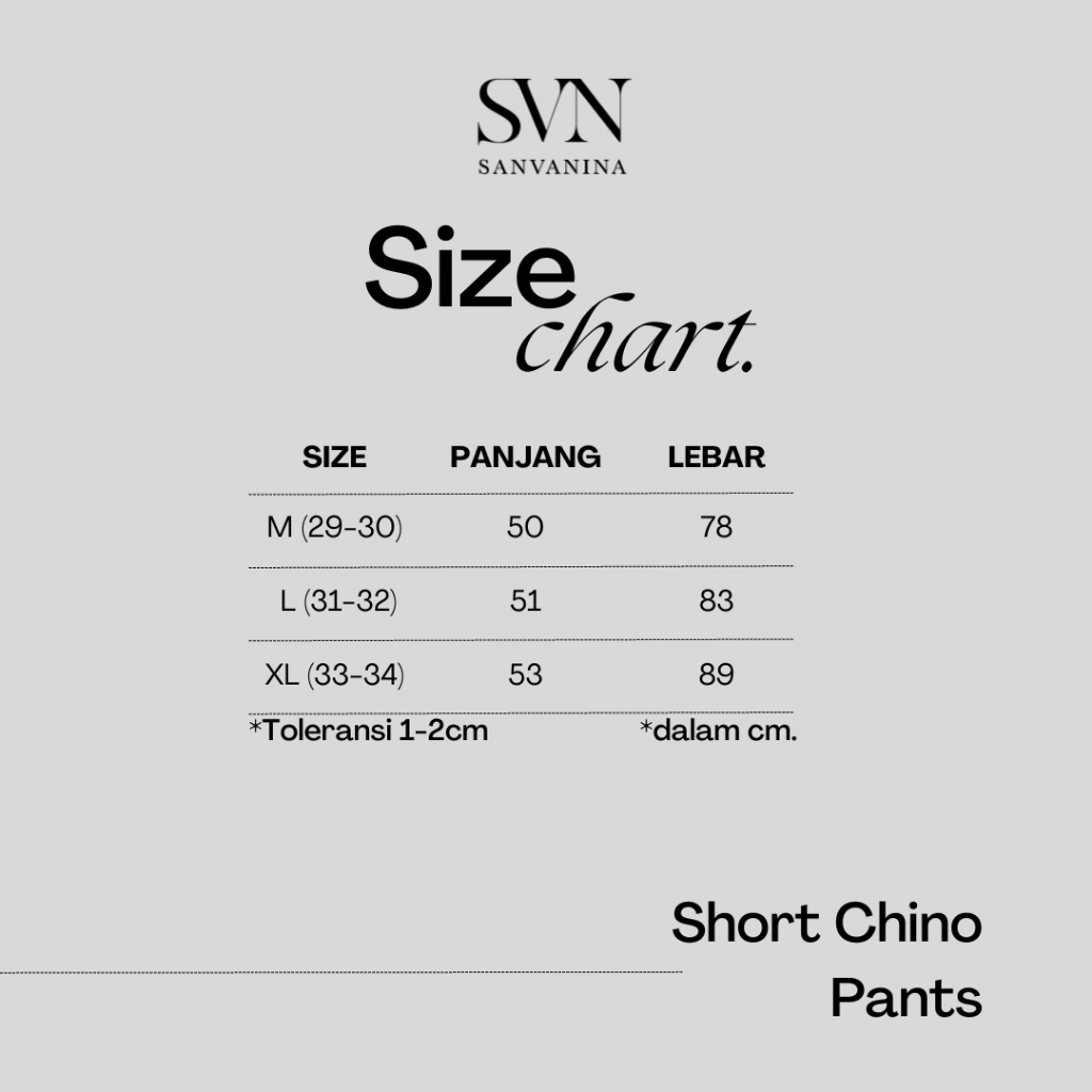 SANVANINA Celana Chino Pendek Slim Fit Hitam | Short Harper Chino Black Pants EA-026D