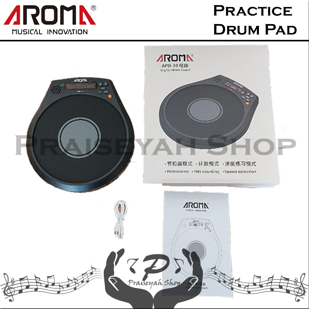 Digital Coach Drum Pad Latihan Sticking Metronome Aroma APD-10