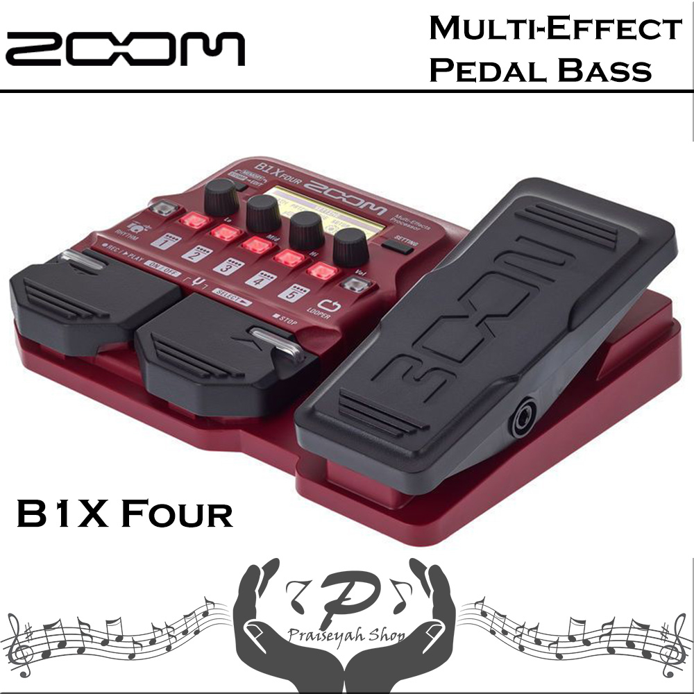 Zoom B1x Four Multi Effect Bass Pedal Efek