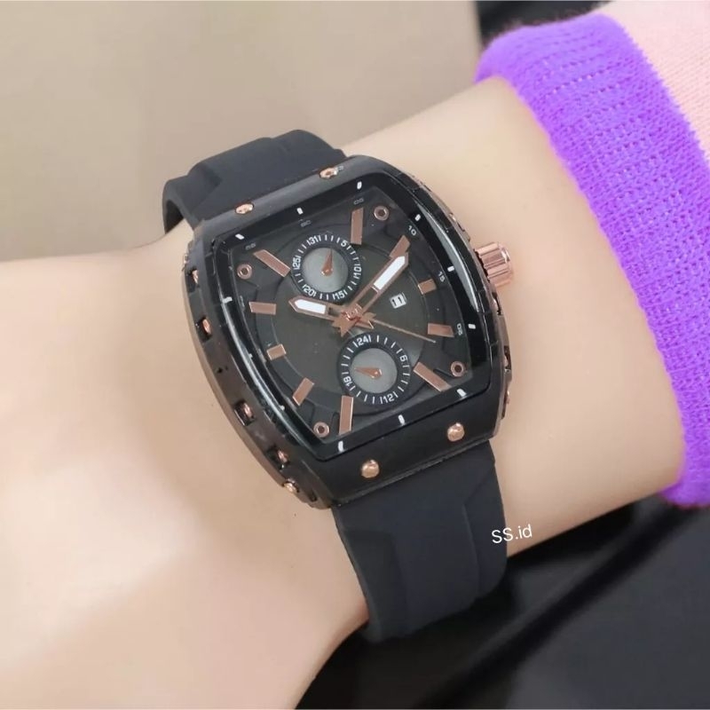 SS.id READY JAM TANGAN WANITA FS TANGGAL AKTIF/JAM WANITA TALI KARET.