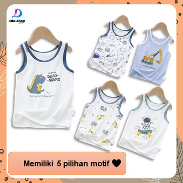 Singlet Kaos Dalam Anak Laki Laki Import Bahan Katun Combed Good Quality 2-9 tahun