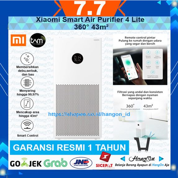 Xiaomi Smart Air Purifier 4 Lite Pembersih Udara / Penyaring Udara / Filter Udara Pintar 360° 43m²