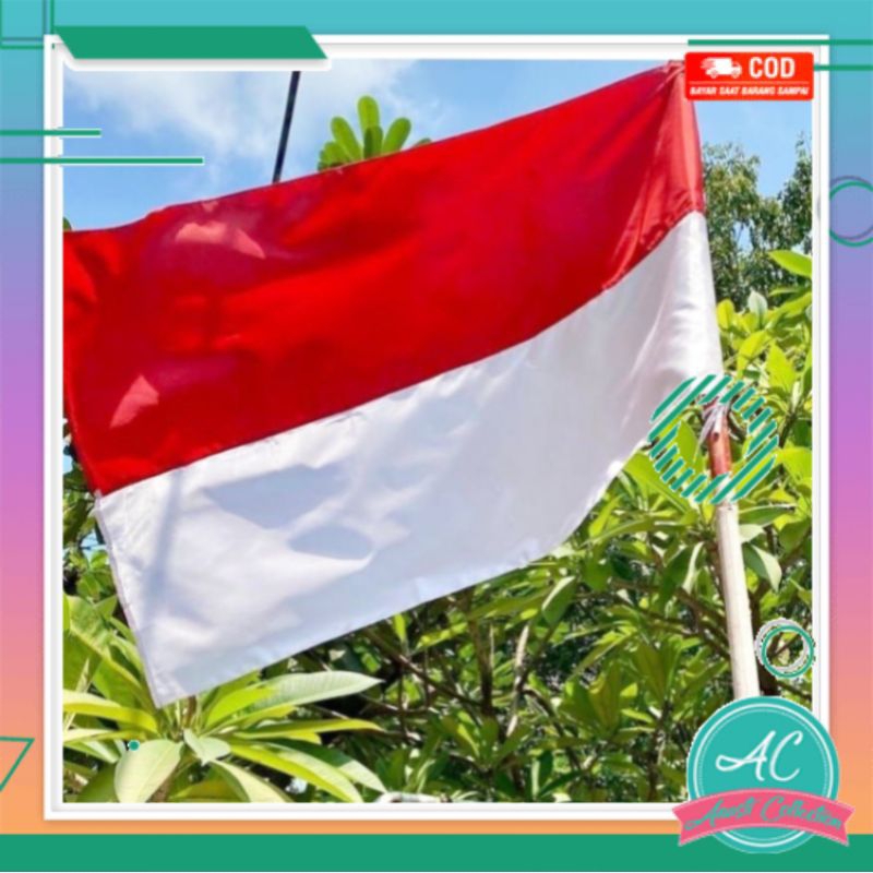 [90x60cm] Bendera Merah Putih Indonesia Rumahan Ukuran Standart