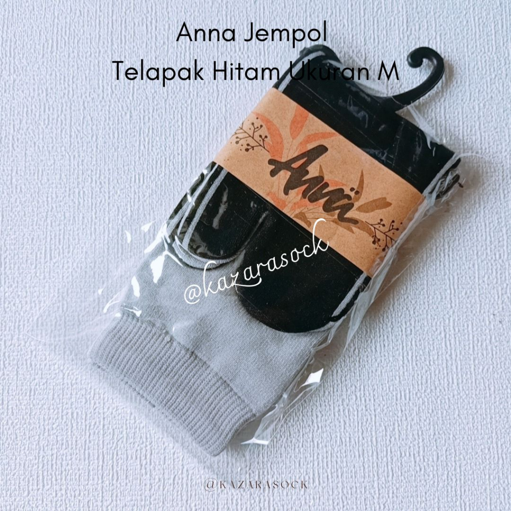 Kazarasock - Kaos Kaki Jempol Anna Telapak Hitam - M