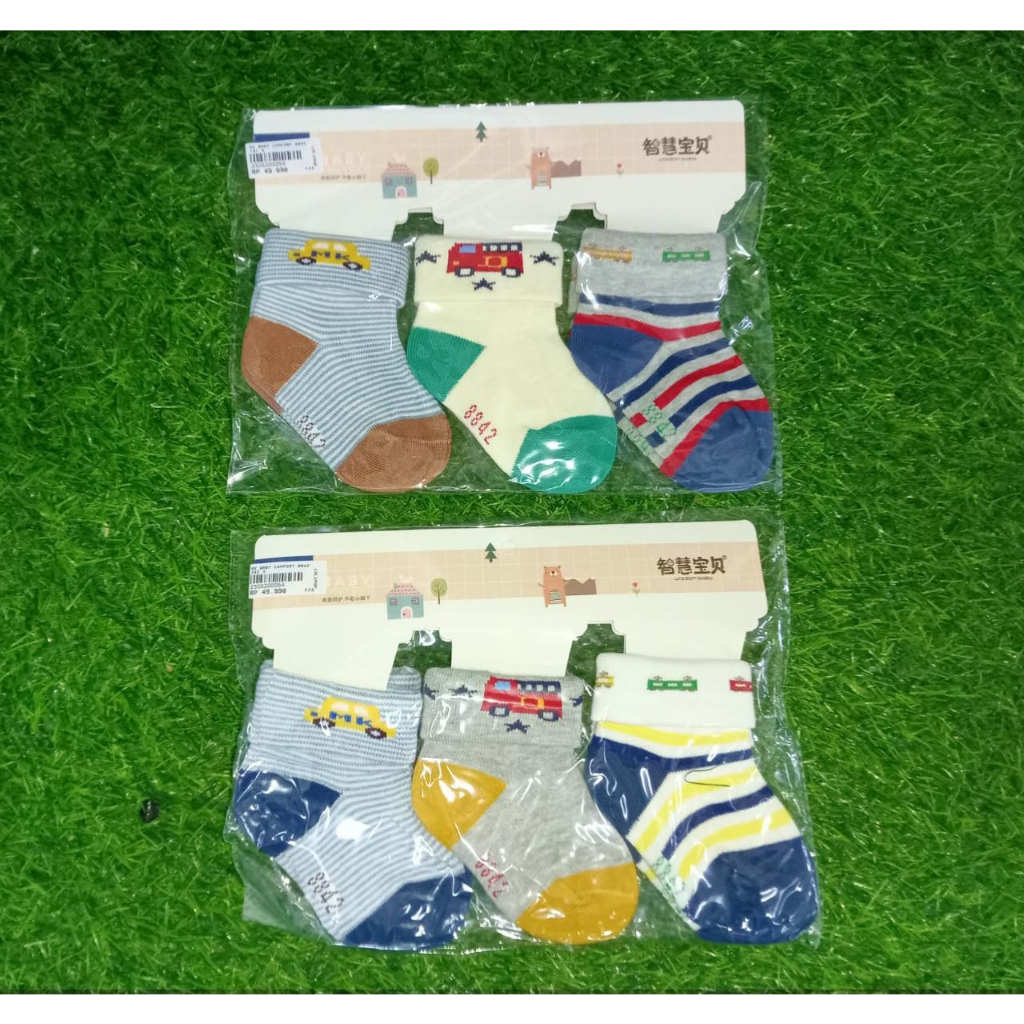 Kaos Kaki Baby Motif Mix Isi 3 Pasang