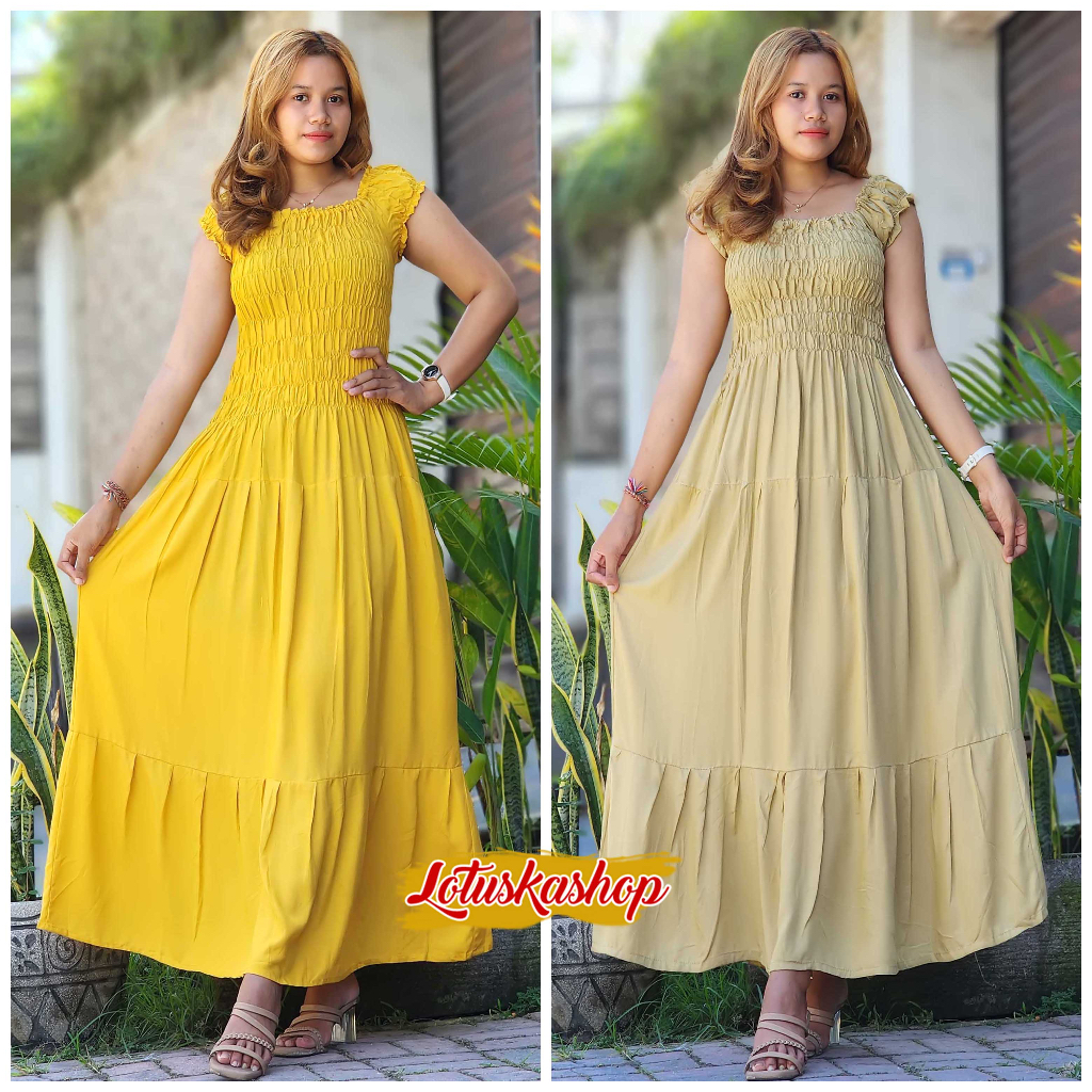 Dress Canda Panjang Bali Polos