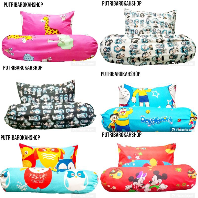 SARUNG BANTAL +GULING MOTIF ANAK/KARAKTER