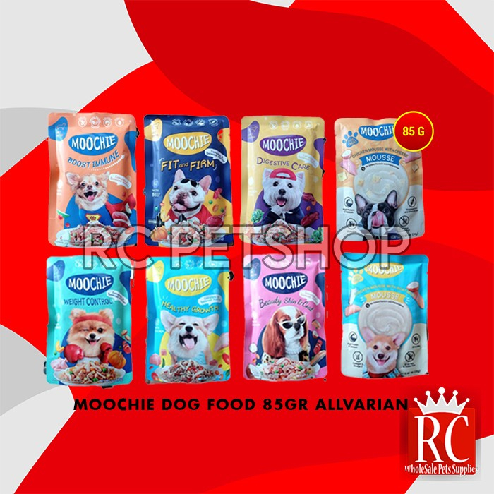 Makanan Basah Anjing Moochie Wet Dog Food Pouch Sachet 85 gram