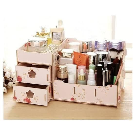 BAYAR DI TEMPAT (COD) RAK KOSMETIK MINI BAHAN KAYU TERMURAH!!!!-FLOWER