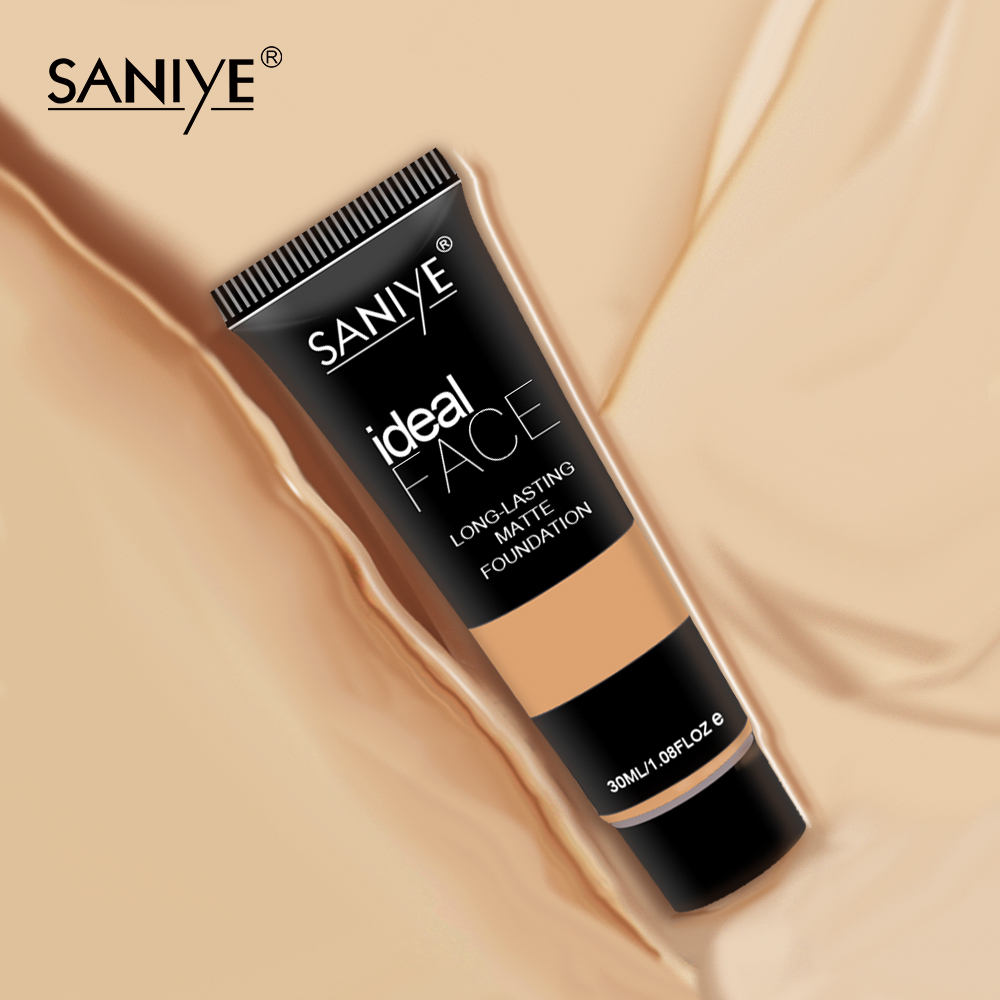 SANIYE Foundation Cair Matte Poreless Liquid Foundation Dengan Pelembab 3 Warna Full Coverage R1157