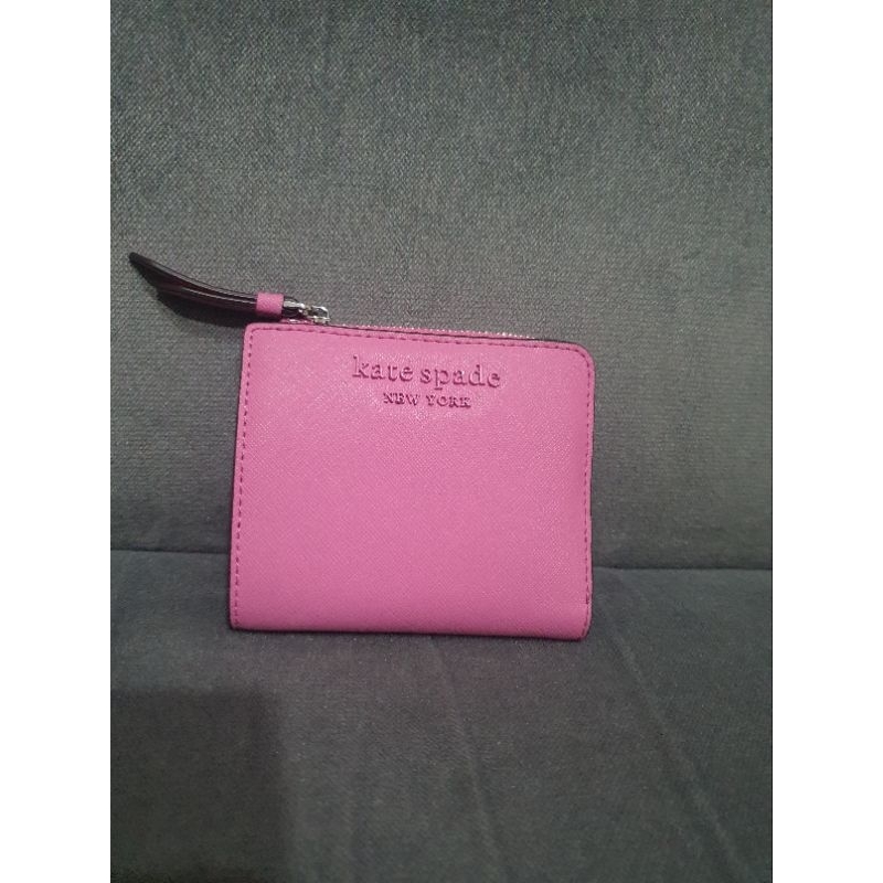 like new kate spade L bifold small Cameron bright peony crazy sale