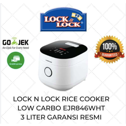 Lock n Lock Rice Cooker Low Sugar 3 Liter - LocknLock EJR846WHT