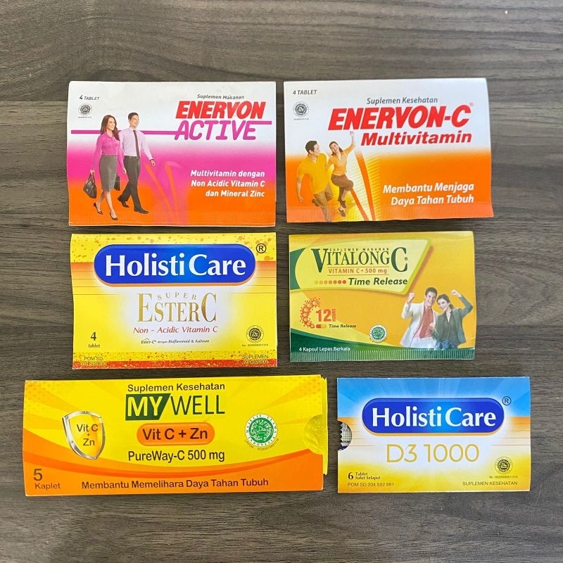 Suplemen Kesehatan HOLISTICARE ESTER C/D3 1000/VITALONG C/ENERVON C/MY WELL/