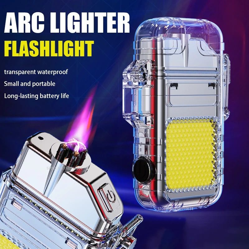 Korek Api Elektrik plasma arc lighter flashlight