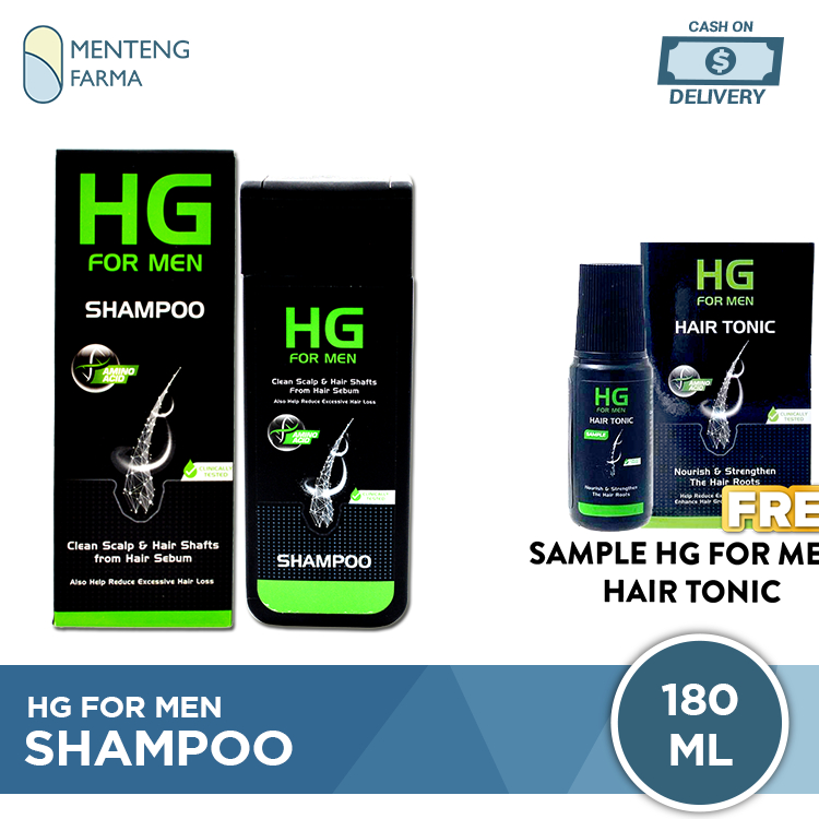HG For Men Shampoo 180 ML - Perawatan Kulit Kepala, Menutrisi dan Mencegah Rambut Rontok