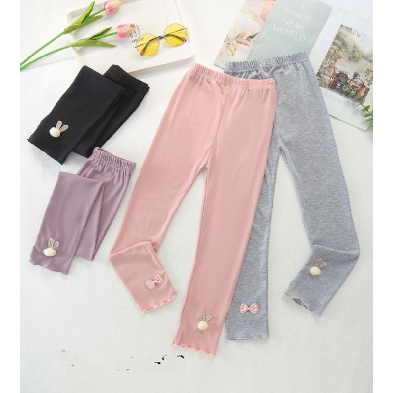 Legging Import Anak Cewek Perempuan Bahan Adem Nyaman Dipakai 6-10 Thn