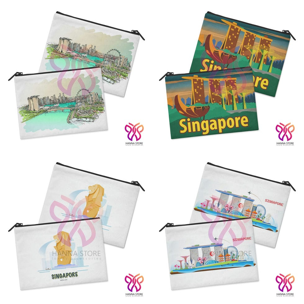 Tas Dompet Pouch Souvenir Singapura Singapore