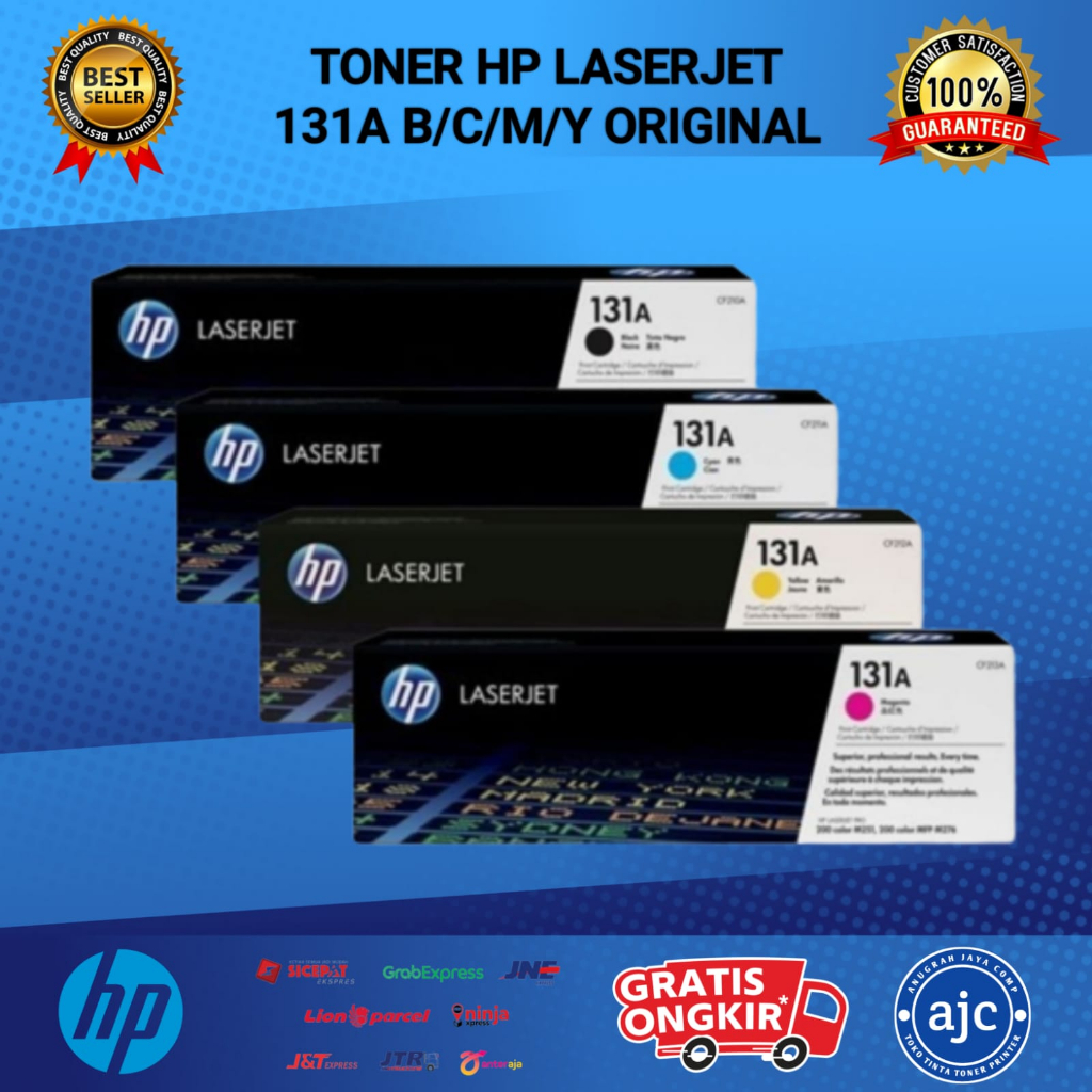 Paket Toner H P 131A BLACK &amp; COLOUR LaserJet ORIGINAL - PAKET PERSET