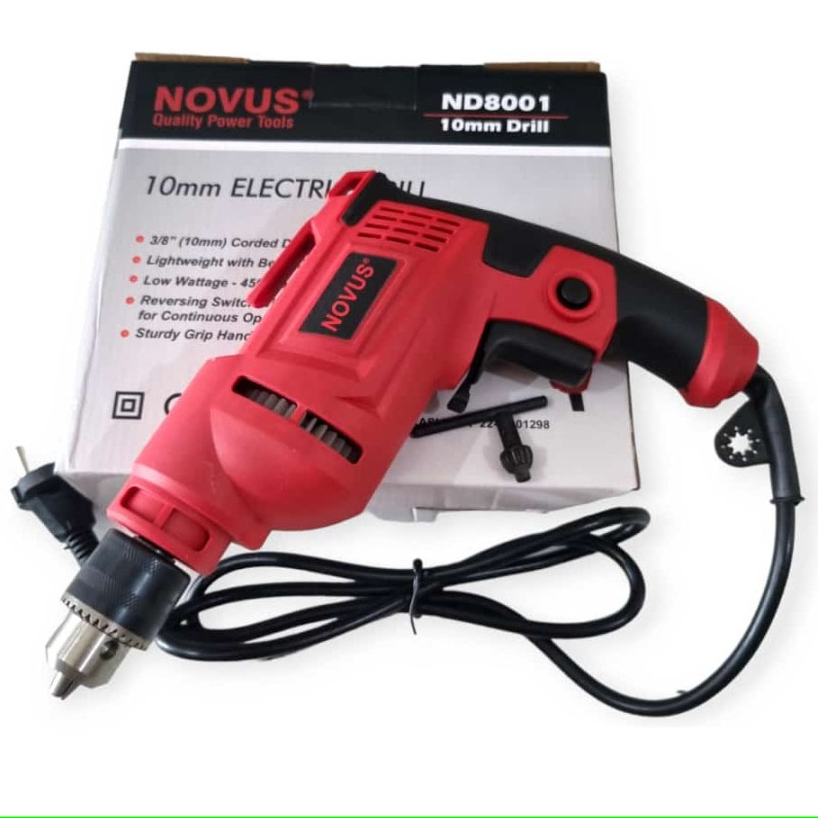 Mesin Bor Tangan Listrik 10mm Bulak Balik NOVUS - Mesin Bor Listrik 10 Mm