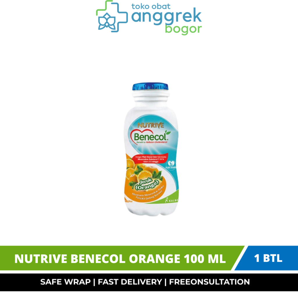 

NUTRIVE BENECOL RASA ORANGE 100 ML / MINUMAN UNTUK PENURUN KOLESTEROL