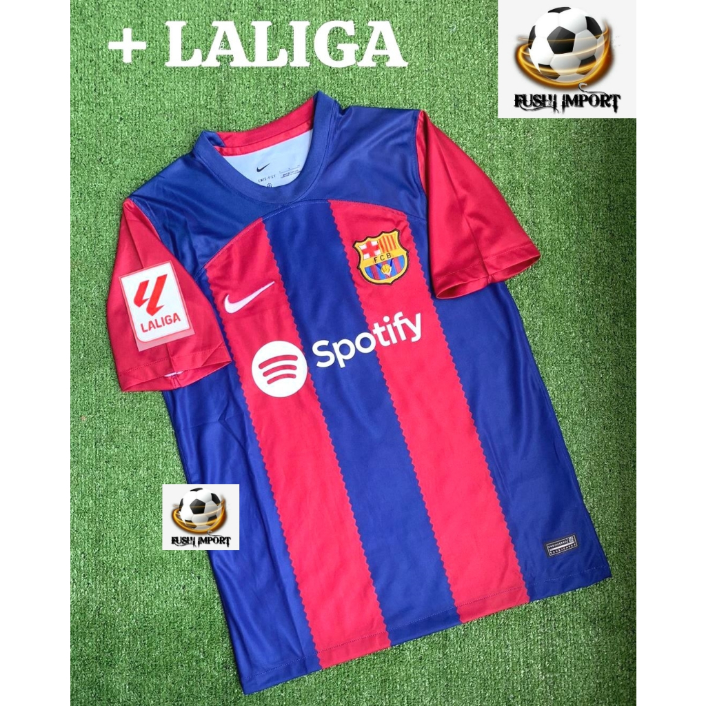 Jersey Baju Bola Barca Home Full Patch 2023 2024 Grade Ori