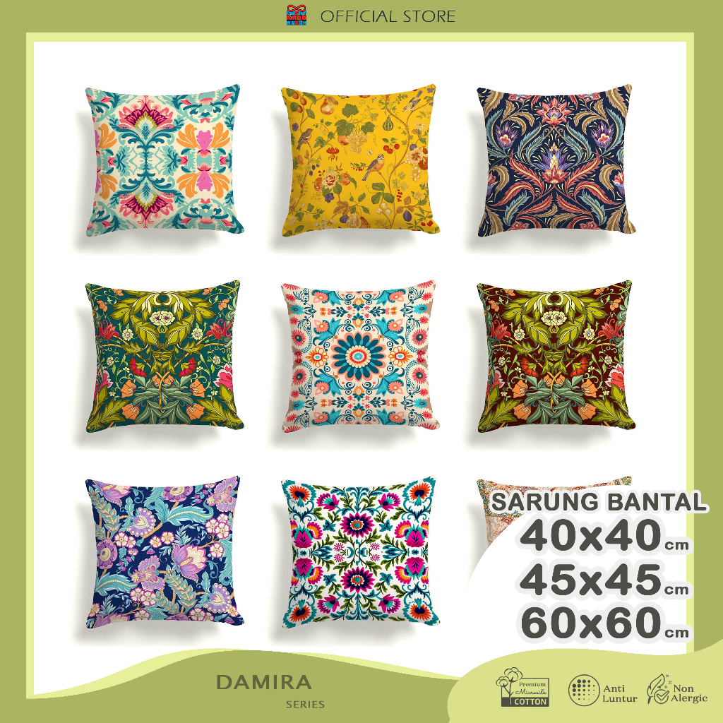 COVER SARUNG Bantal Sofa Print Motif Turkish Damira Series 40x40 / 45x45 / 60x60 cm - Pusat Kado Murah