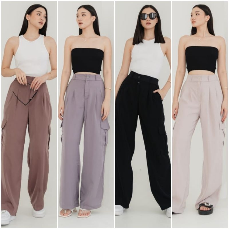 ♡ PREMIUM ♡ ORIGINAL ! STELLA LONG CARGO POCKET PANTS