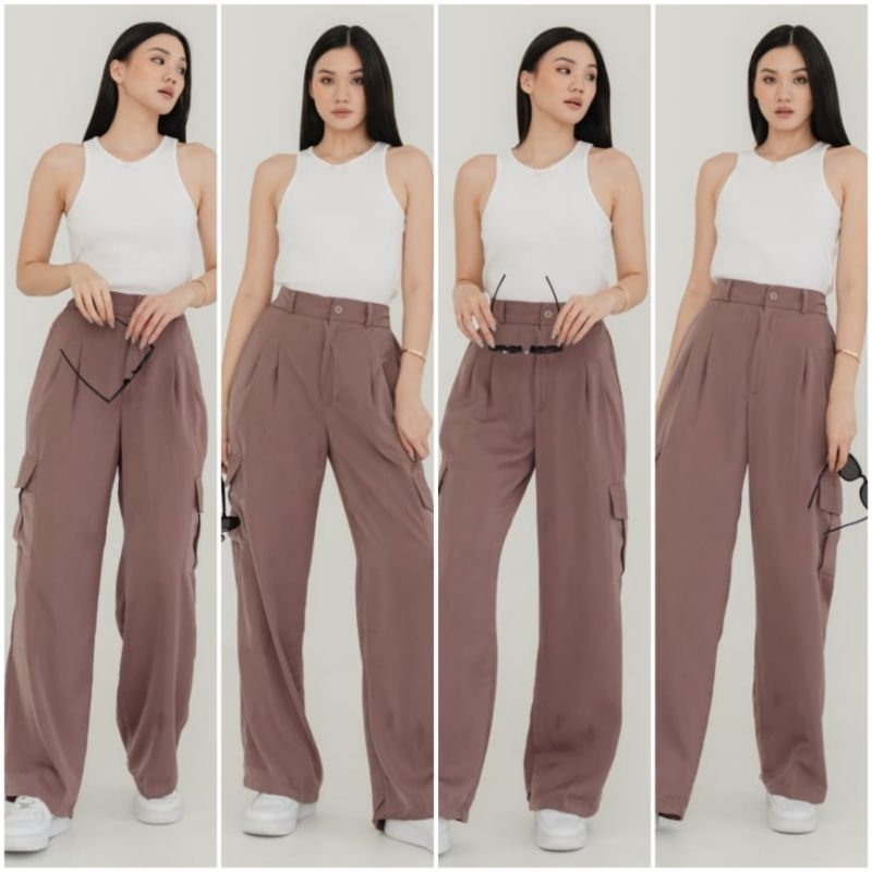 ♡ PREMIUM ♡ ORIGINAL ! STELLA LONG CARGO POCKET PANTS