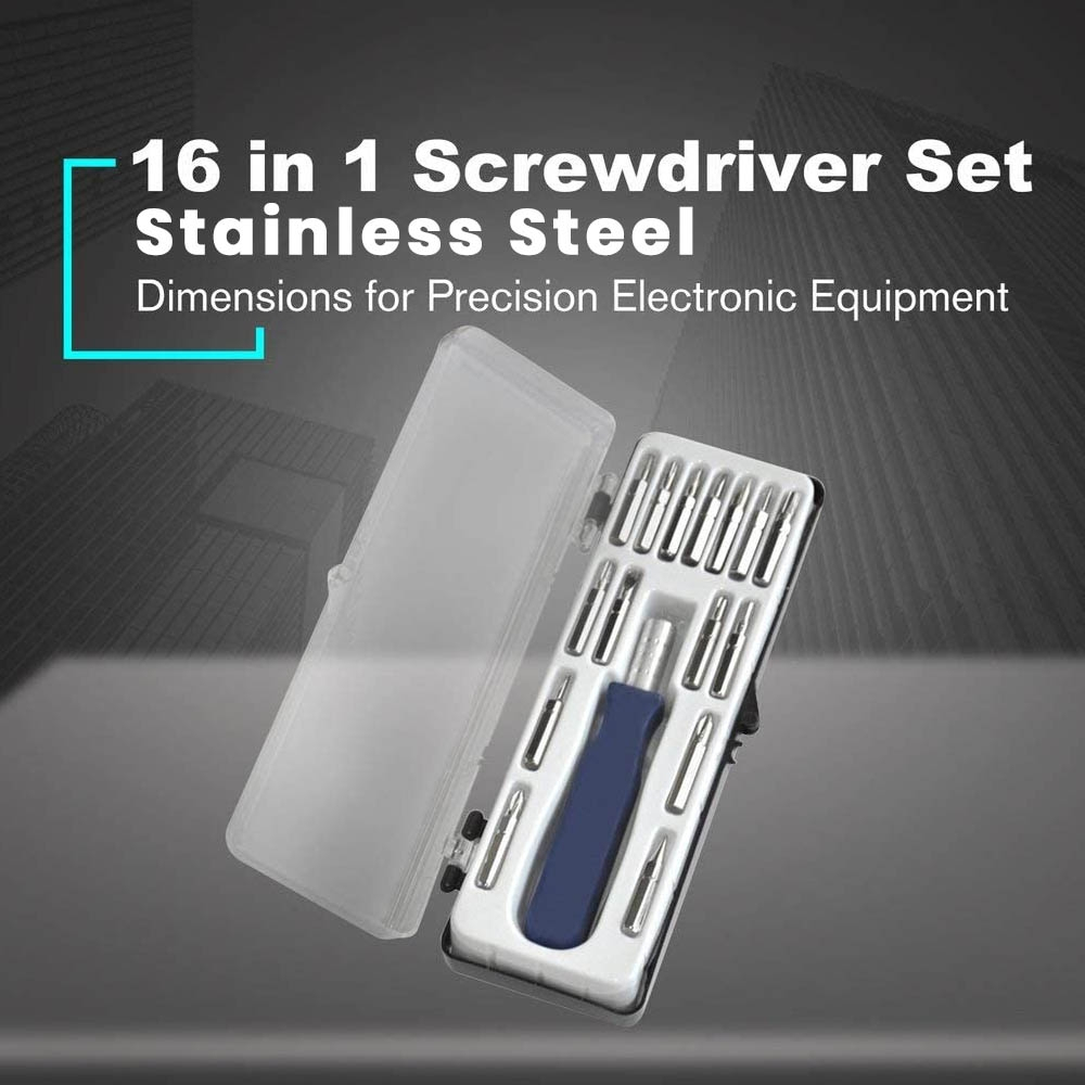 Obeng Serbaguna 15 Mata Obeng + Kotak Penyimpanan - Screwdriver Set Stainless Steel