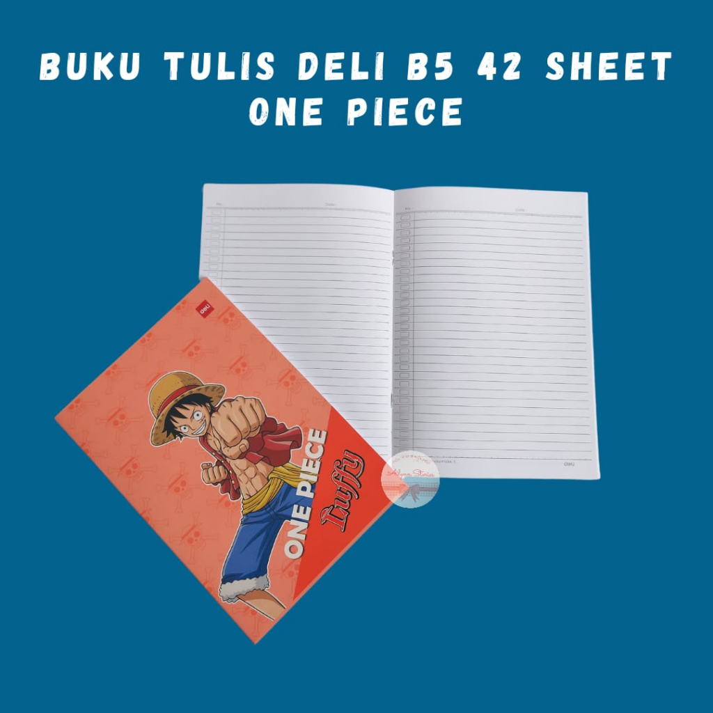 Buku tulis sekolah DELI karakter astronot One piece  PER PAK Murah