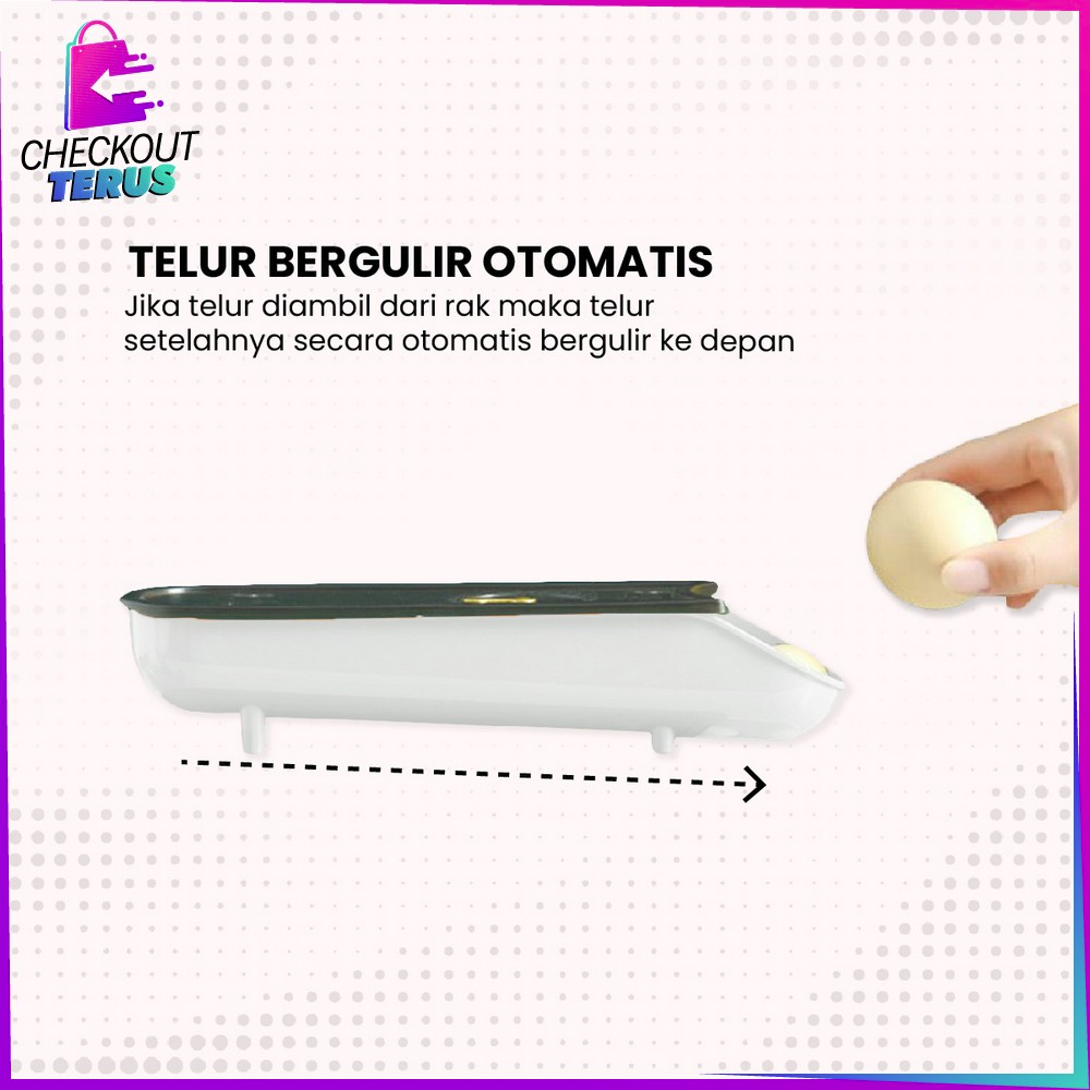 CT C861 Tempat Telur Ayam Estetik Kotak Penyimpanan Serbaguna Wadah Tempat Telor Storage Box Organizer Import