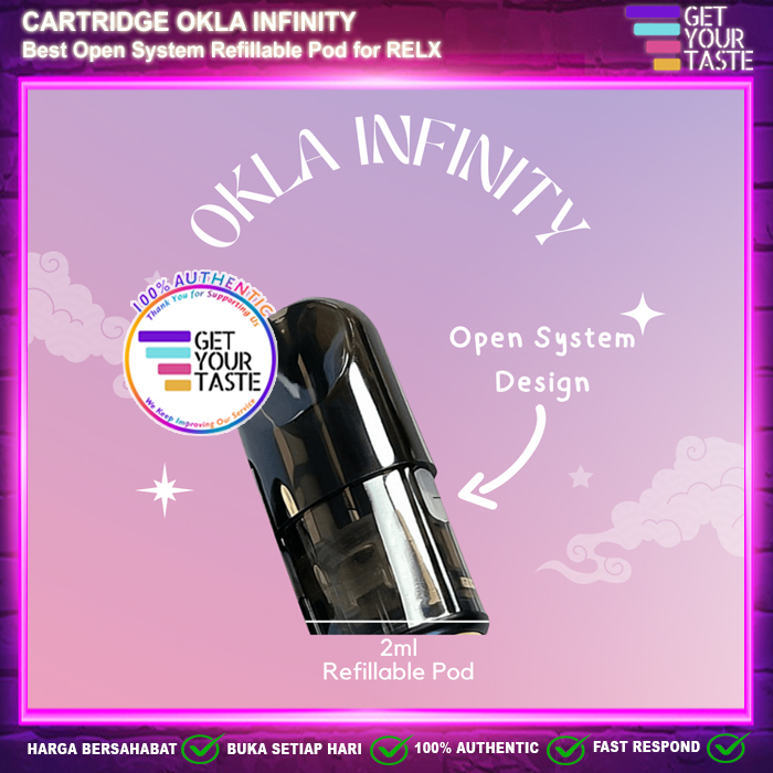 Cartridge OKLA Infinity Pro Plus Refillable Pod Open System for RELX Authentic by OKLA Vape