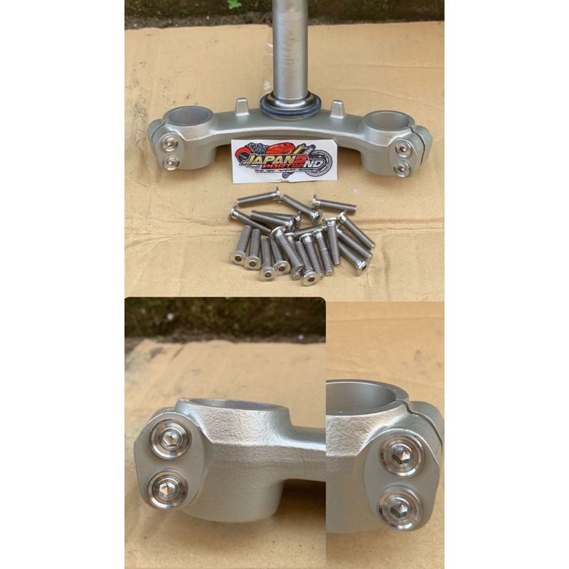 baut L stenlis T atas bawah ninja RR, baut T atas ninja rr, baut t bawah ninja rr stenlis