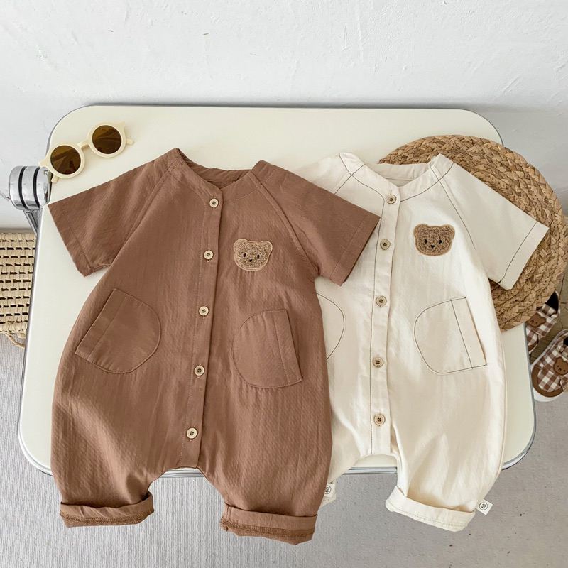 Benji bear playsuit romper bayi beruang