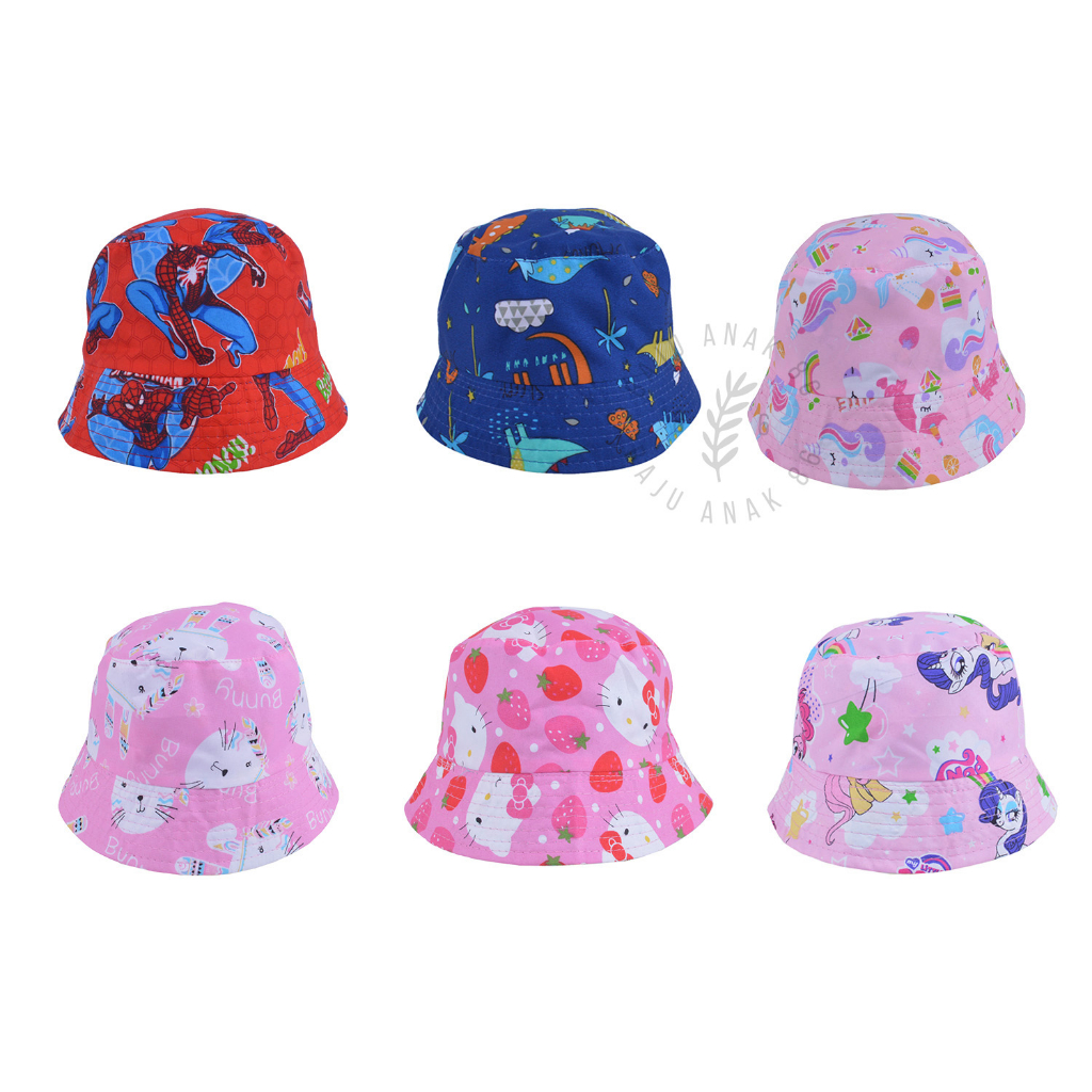 Topi Anak Bucket Motif Bulak Balik - 022.4869