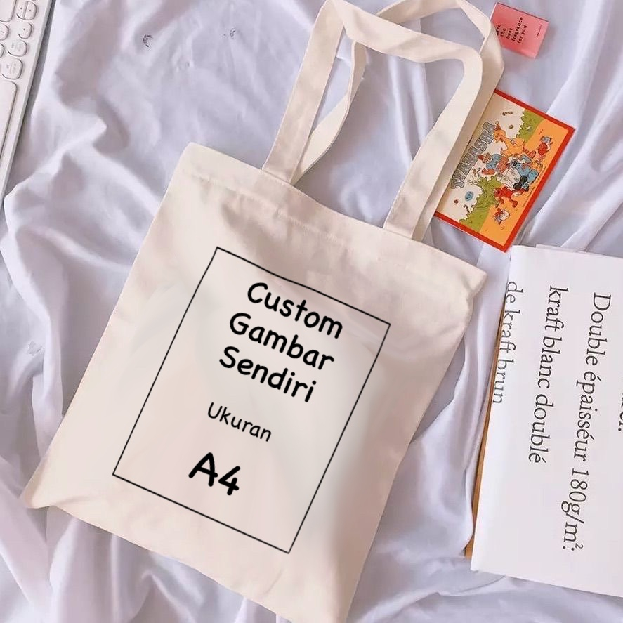 TOTEBAG CANVAS CUSTOM/ TOTEBAG PRINTING/ TOTEBAG CUSTOM MOTIF