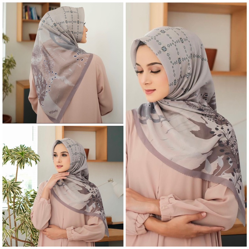 Lovely syari Hijab segiempat Voal ukuran 130 x 130