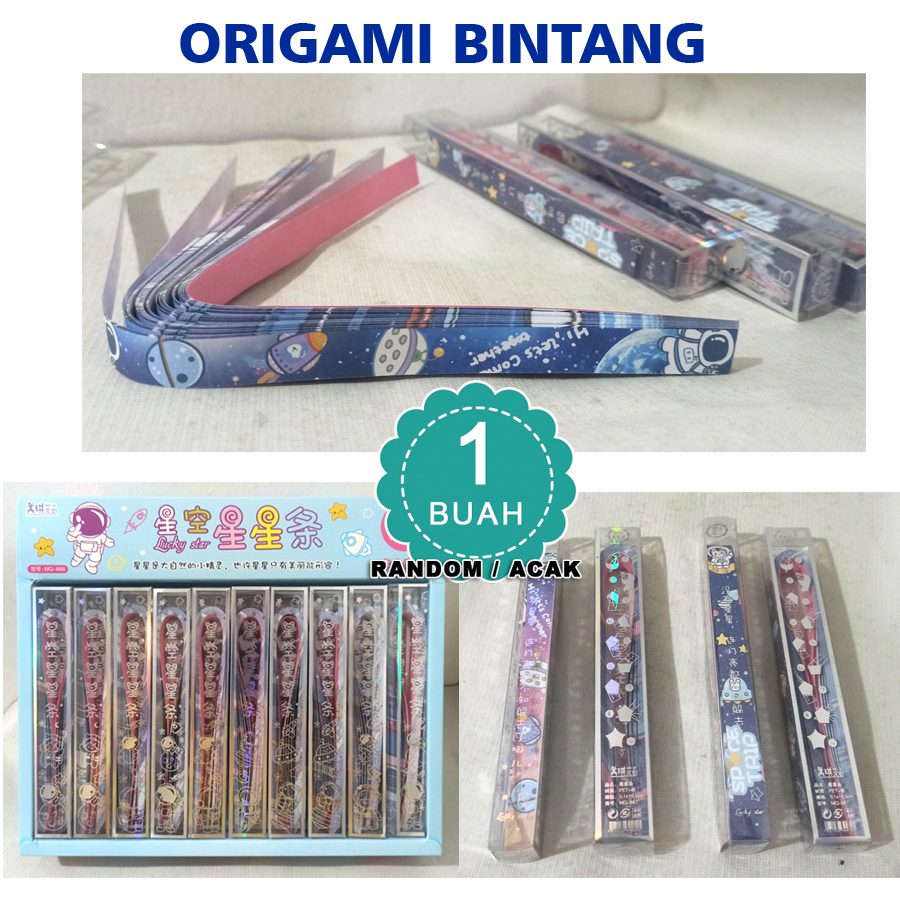Kertas Origami Bintang Aneka Motif - SATUAN - ACAK - ORIGAMI BINTANG