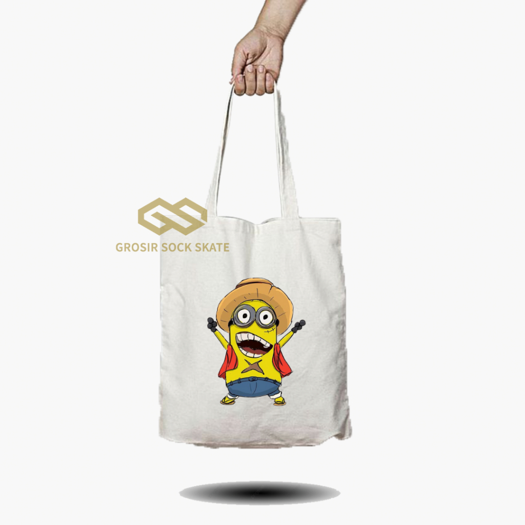 Totebag Kanvas Cartton Minions / Tas Tote Music / Musik Band