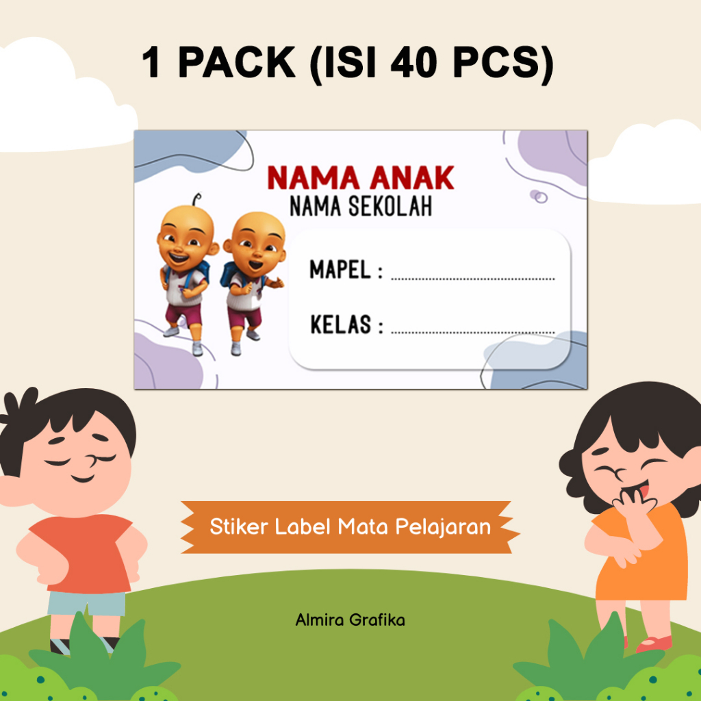 

Stiker Label Buku Pelajaran Custom Nama