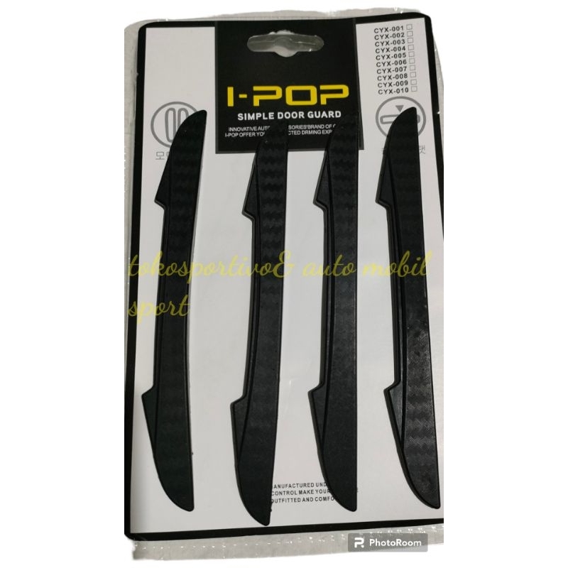 Door guard karet pelindung pintu mobil karet Ipop polos 1set-4pcs semua mobil universal