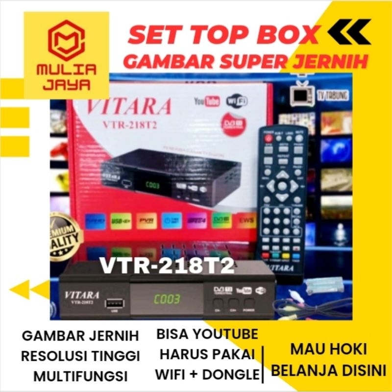 STB Set Top Box Penerima TV Digital Vitara 218T2