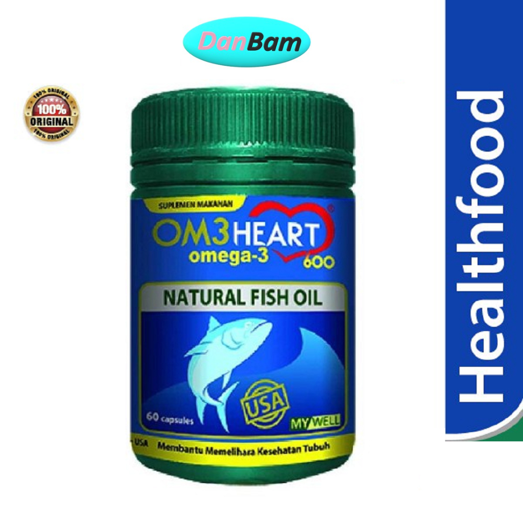 OM3HEART OM3 OMEGA 60'S/Omega 3/Suplemen Kesehatan/Kolesterol/Suplemen Jantung/Daya Ingat