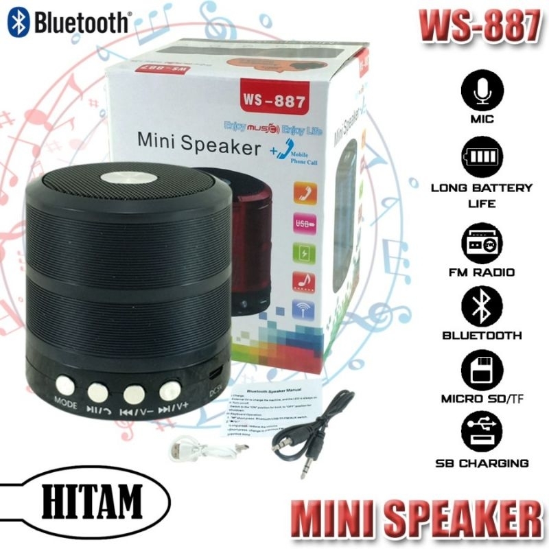 Speaker Bluetooth Ws-887 / Speaker Mini