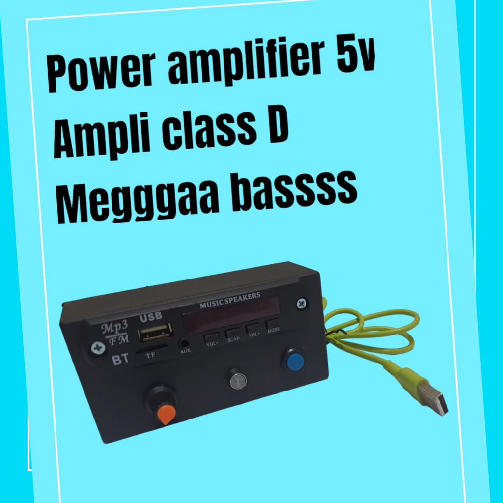 AYABDG Ampli Mini Bluetooth USB 5V / AMPLI MINI 5V MP3 PLAYER BLUETOOTH 5 VOLT