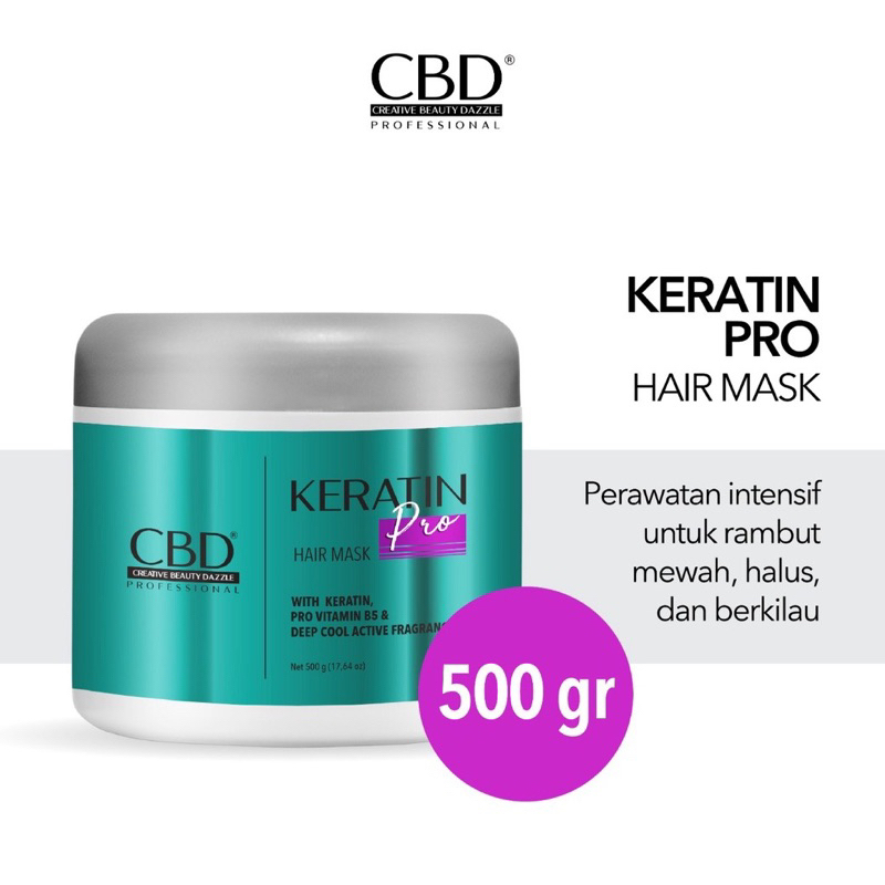 CBD PROFESSIONAL KERATIN PRO DAILY HAIR MASK 500 ml / MASKER RAMBUT CBD KERATIN / HAIR MASK CBD KERATIN