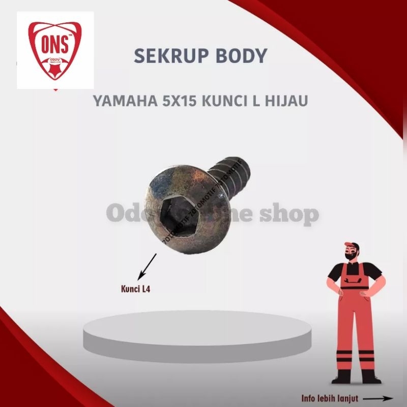 baut skrup cover dek body yamaha Jupiter MX 135 Nmax kunci L4 original lospack