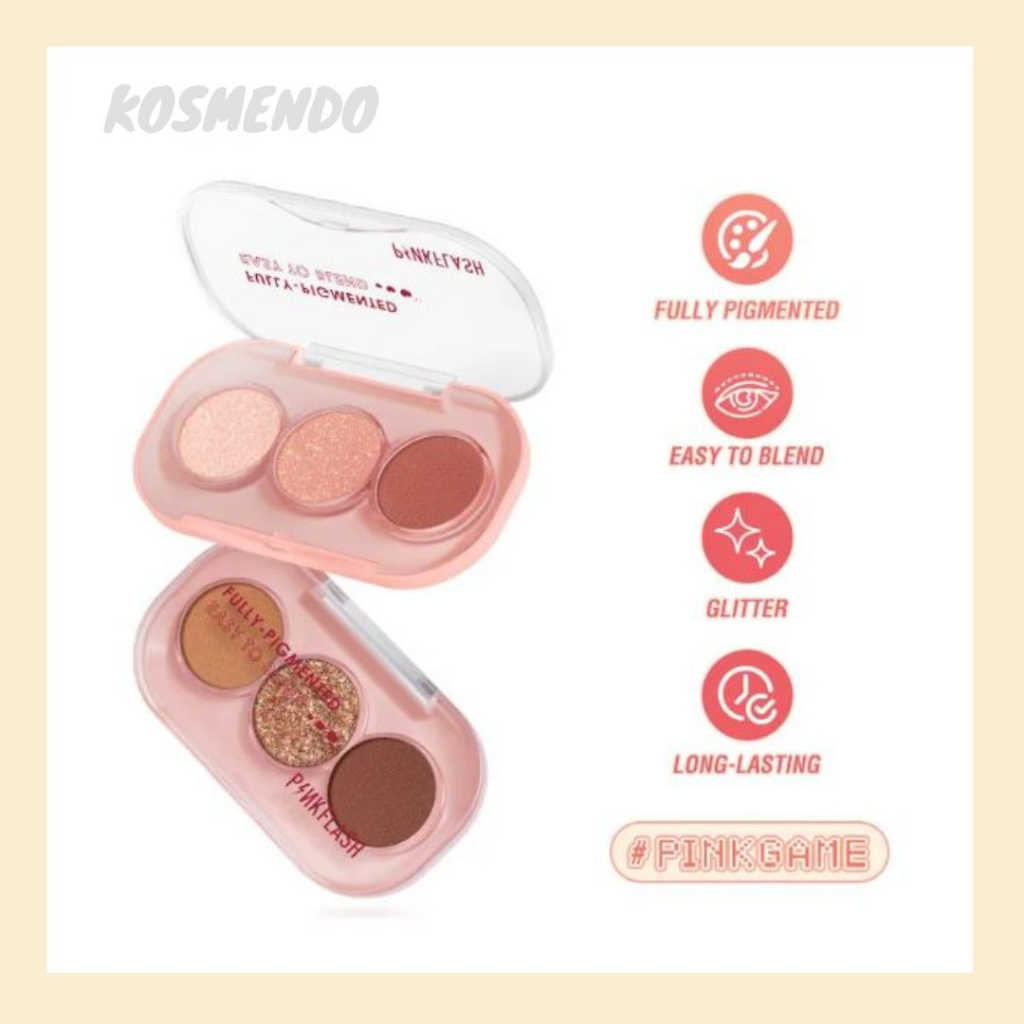 PINKFLASH 3 Shades Eyeshadow Palette Giltter High Pigment Easy To Blend Lasting 11 Colors PF-E23