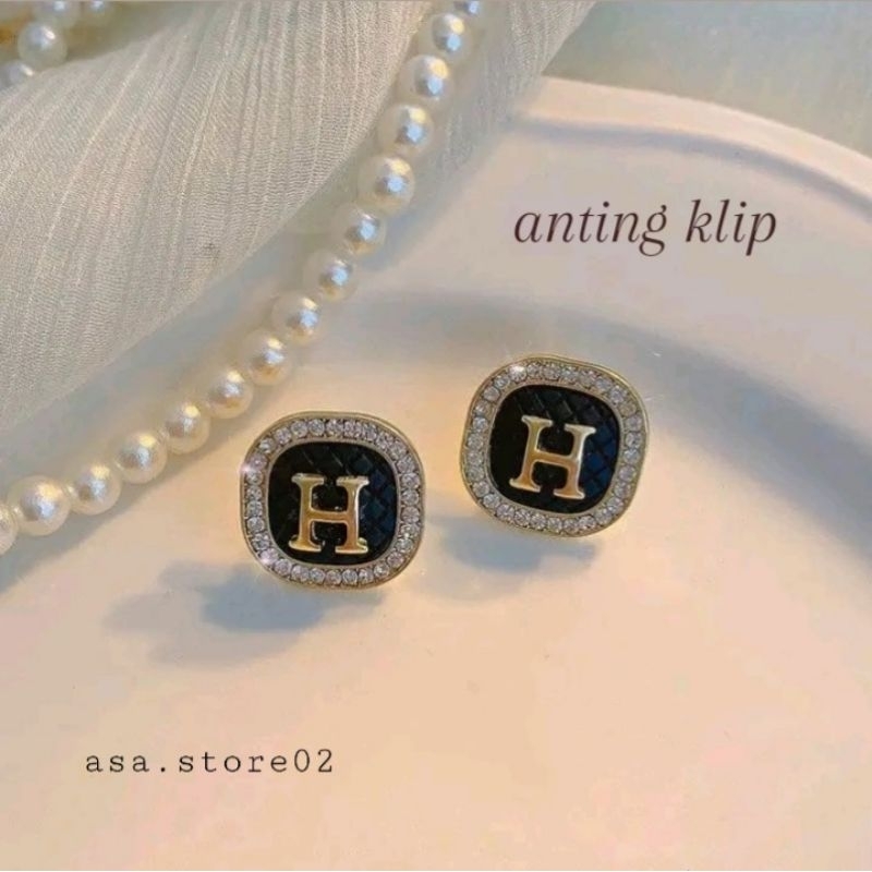 Anting Klip Telinga Kotak H/Anting Jepit