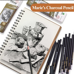 Maries Charcoal Pencil -  Super Soft / Soft / Medium(neutral)/Hard